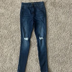 FITJeans High Waisted Dark Wash Distressed